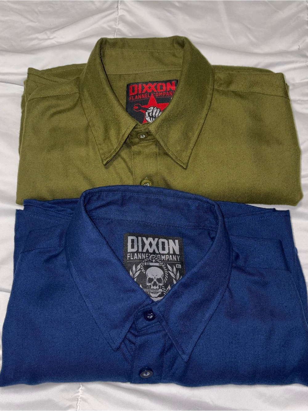 2! DIXXON Flannel XL The Brig The Revolution Army Green Navy Blue Long Sleeve